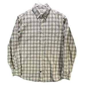 Taylor Stitch Shirt Mens Plaid Shirt Organic Cotton Size 40 Long Sleeve Button